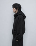 Sweat cagoule Phantom noir SWAVV vue de profil capuche abaissée