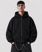 Sweat cagoule Phantom noir SWAVV porté de face