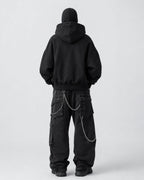 Sweat cagoule Phantom noir SWAVV porté de dos