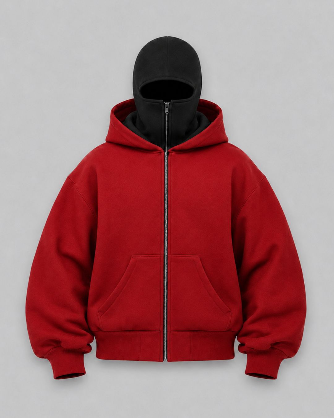 Sweat cagoule Phantom rouge SWAVV vue de face